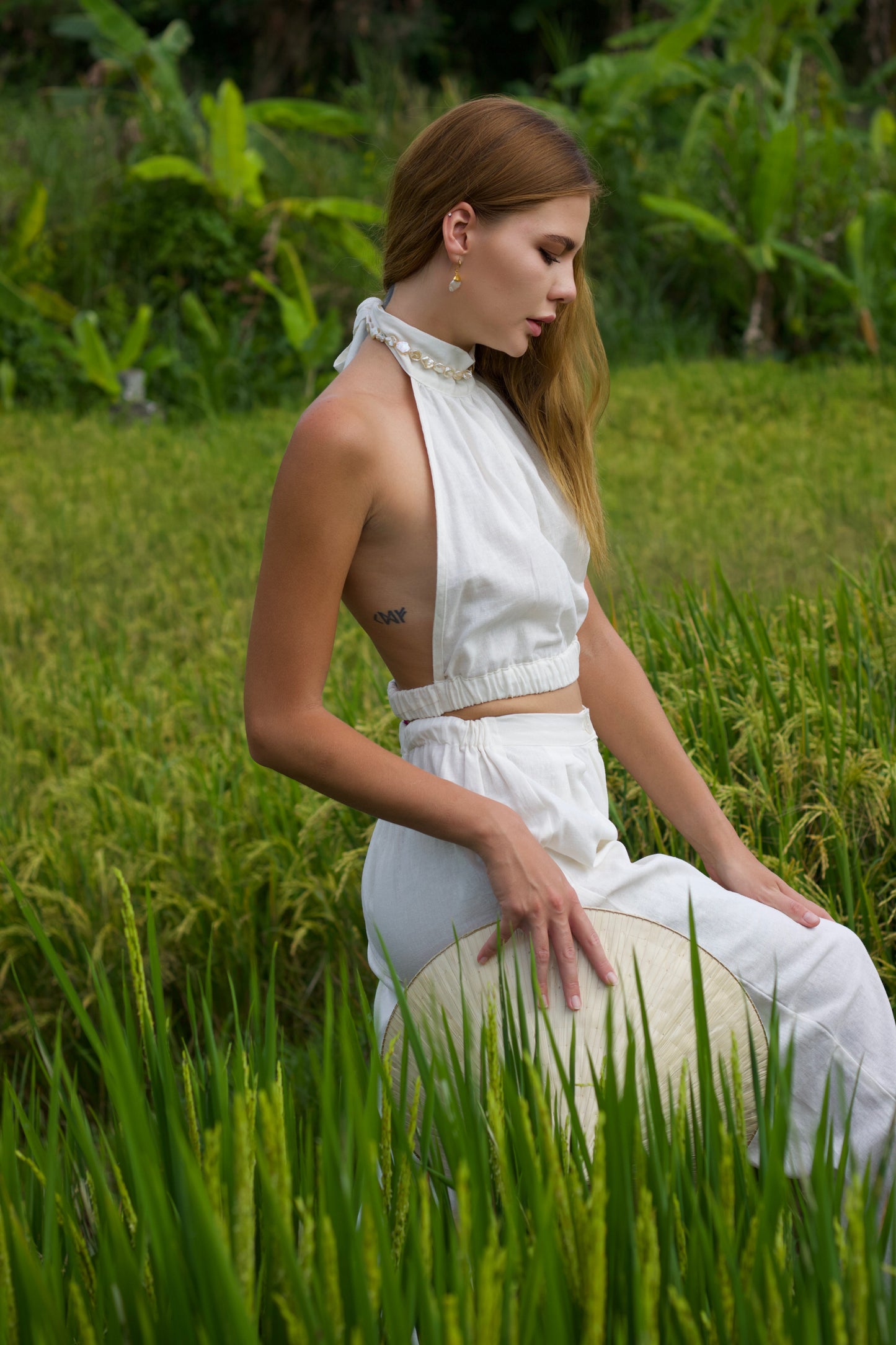 Sumatra linen halter top